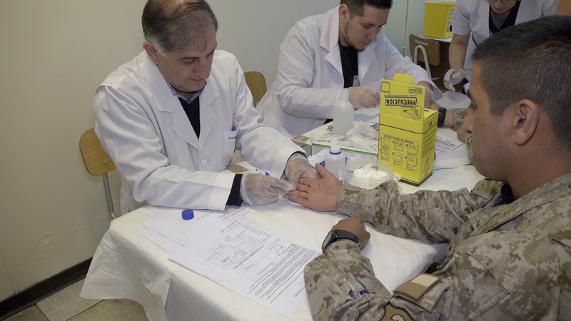 Primera aplicación del Test Rápido VIH en la Brigada de Operaciones del Ejército