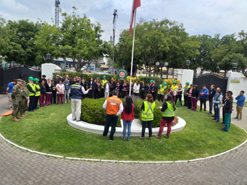 Simulacro de evacuación en el Centro de Rehabilitación Infantil del Ejército