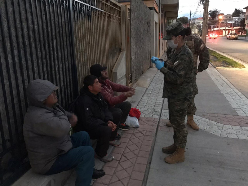 EMB “Pudeto” apoya en control sanitario a personas en situación de calle