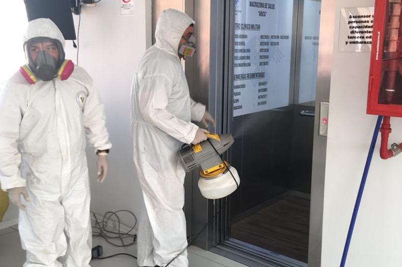 MZS “Arica” realiza sanitización en Centro Clínico Militar