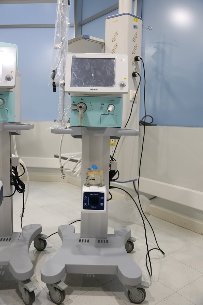 HMS recibe ventiladores mecánicos intensivos donados por el Ministerio de salud