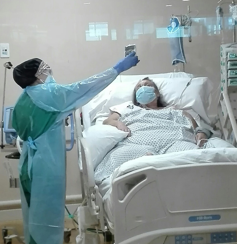 HMS crea unidad de equipo de video llamada en apoyo a los pacientes COVID