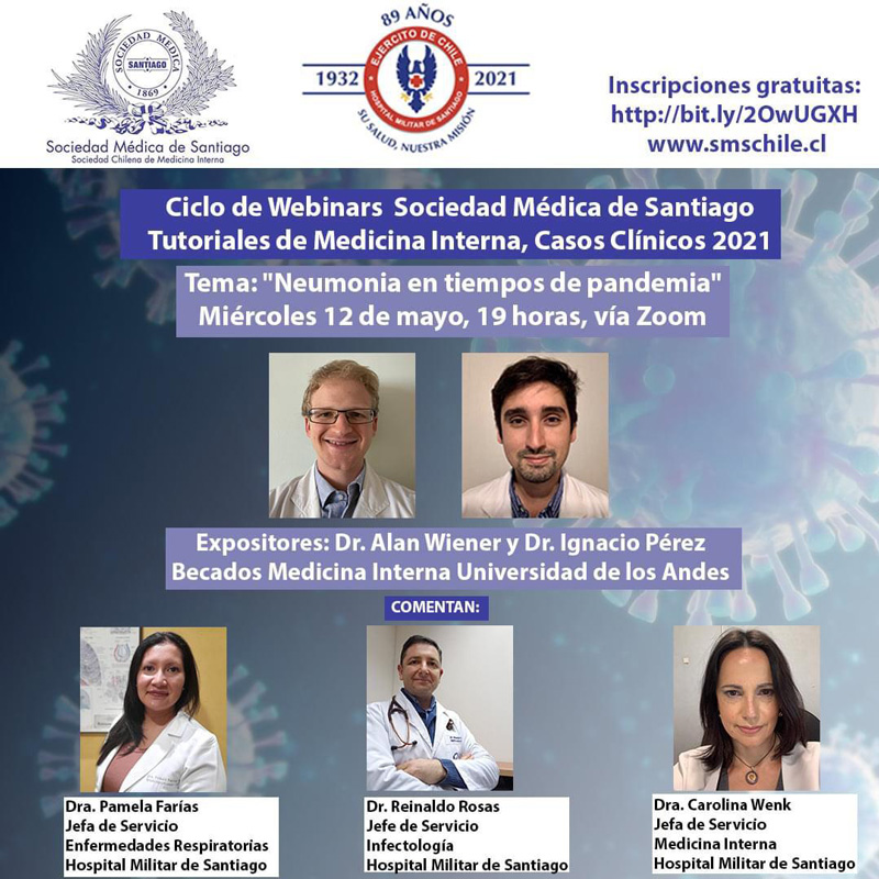Servicio de medicina del HMS participa en ciclo de tutoriales de la sociedad médica de Santiago