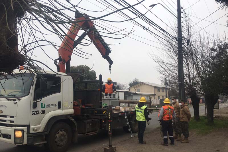 MZS “Concepción” realiza trabajos de acondicionamiento en red eléctrica del SCMM “Los Ángeles”