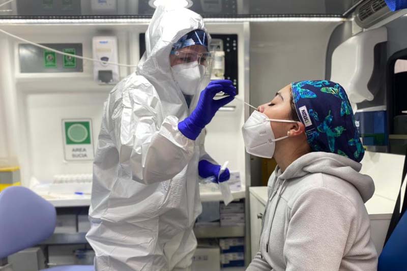 Central Odontológica realiza búsqueda activa de casos con aplicación de test PCR a su personal