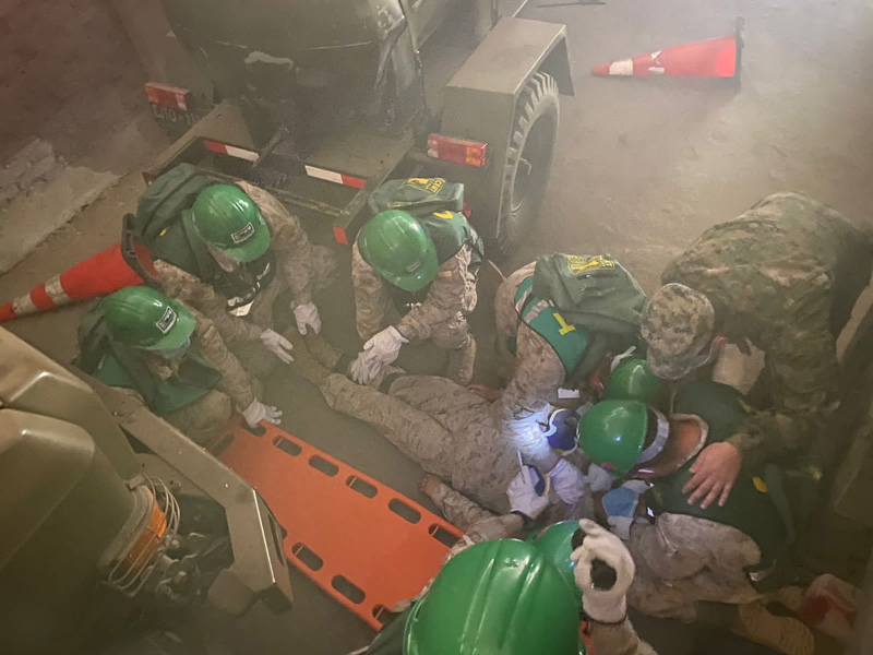 Enfermeros Militares de Combate de la MZS “Santiago Centro Sur” participaron en actividad de la ONEMI