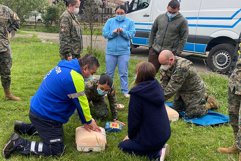 MZS “Valdivia” completó plan de instrucción sobre reanimación cardiopulmonar y uso del DEA