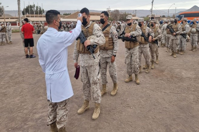 MZS “Arica” realiza control sanitario al personal de la Guarnición desplegado para el acto eleccionario 2021