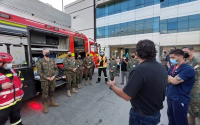 Inédito “Simulacro de emergencia con elemento químico” en el Hospital Militar de Santiago