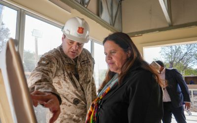 Ministra de Defensa Nacional visita la construcción modular y estado de avance de la EMA “Copiapó”