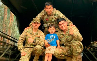 MZS “Concepción” despliega Enfermeros Militares en áreas afectadas por incendios en la región del Biobío
