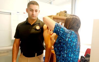 Subcentro Médico Militar “EEB” ejecuta operativo de vacunación contra la influenza