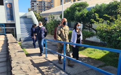 Hospital Militar del Norte recibe visita de la Seremi de Salud Antofagasta para apoyar campaña contra la influenza