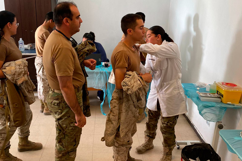 MZS “Antofagasta” realiza operativo de vacunación contra la influenza a través de sus Enfermerías Militares