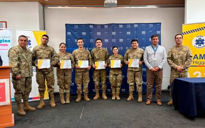 Enfermeros Militares de la MZS “Rancagua” reciben importante certificación de pasantías realizadas en el SAMU “O’Higgins”