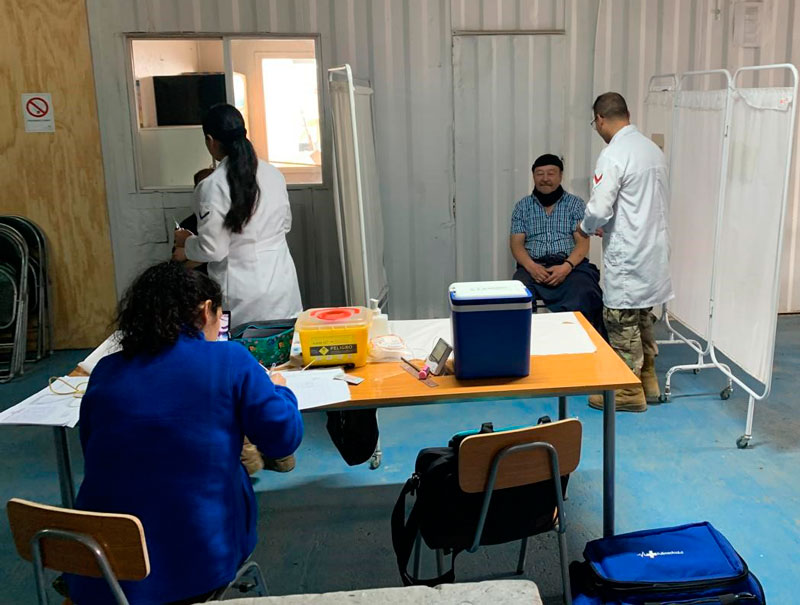 MZS “Coyhaique” apoya al Servicio de Salud de la Región de Aysén en la campaña de vacunación