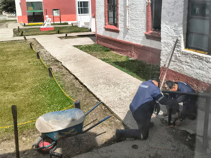 Enfermería Militar “Pudeto” realiza labores de mantenimiento de sus dependencias