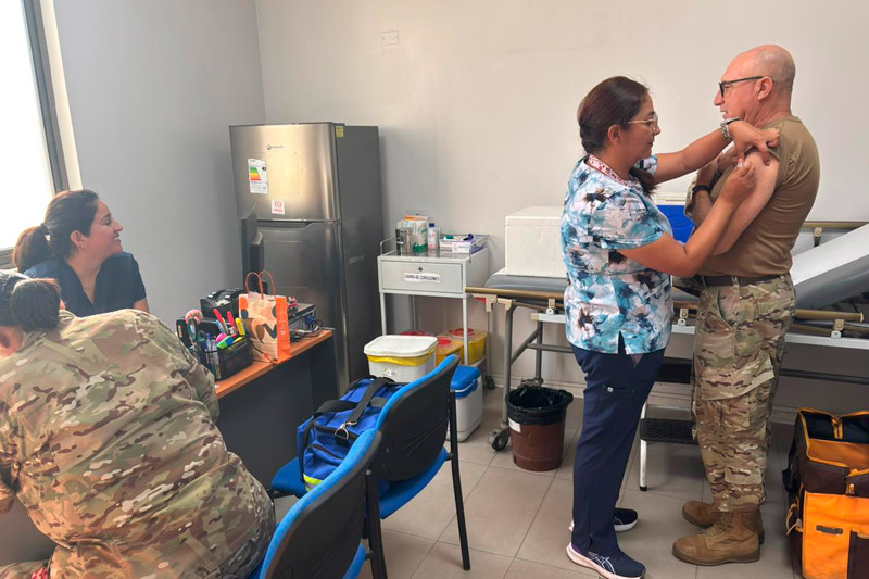 Avanza la Campaña de Vacunación contra la Influenza para el personal del Ejército