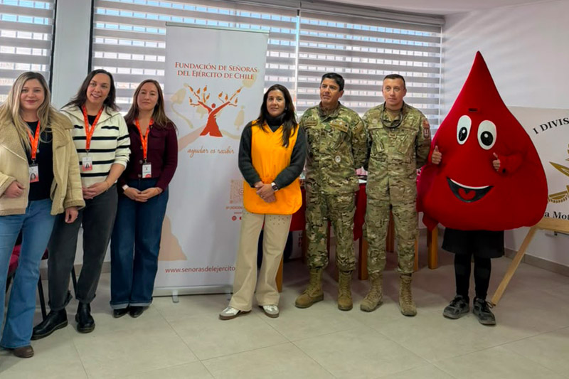 EM “Calama” apoya operativo de donación de sangre organizado por la Fundación de Señoras del Ejército